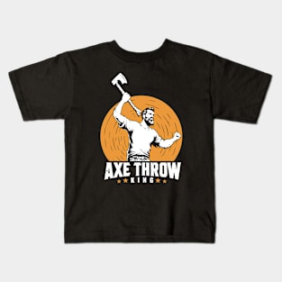 Vintage Axe Throwing manly Gift Kids T-Shirt